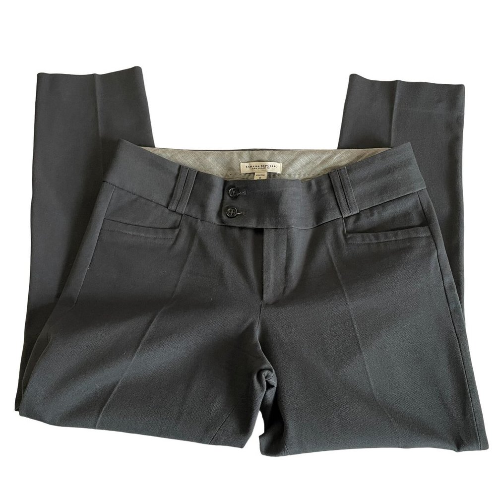 Banana Republic Sloan Fit Trouser Pant Stretch Grey Sz 8